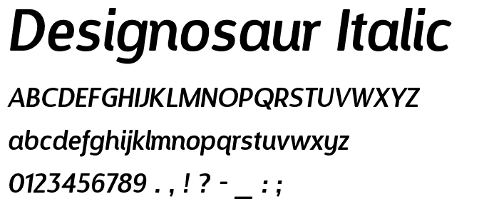Designosaur Italic font